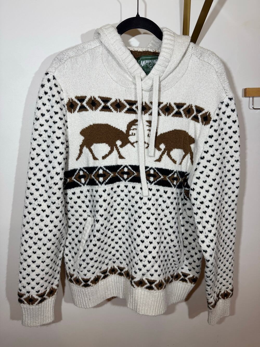 American Eagle Knit Winter Holiday Hoodie